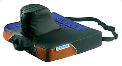 Viscoflex coussin d'aide au positionnement-Avec butée de stabilisation  antérieure réglableSystème d'accroche au fauteuilMaintient de l'assise en  position, malfré les effets de poussée appliqués sur la partie avant du  coussin.Butée de stabilisation