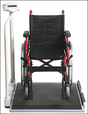 Balance lectronique pour fauteuils roulants avec main courante 677